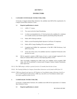 bpa operations manual - British Parachute Association