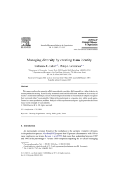 Managing diversity by creating team identity