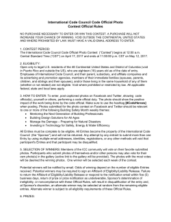 International Code Council Code Official Photo Contest Official Rules