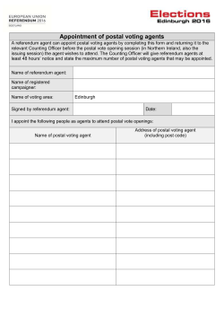 EU Ref Appointment of postal voting agents