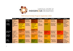 NCIE School Holiday Program September 2014 8.30