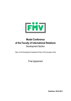 Model Conference of the Faculty of International Relations