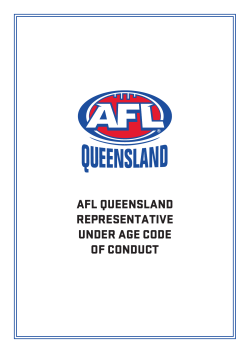 afl queensland representative under age code of conduct