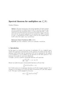 Spectral theorem for multipliers on L2 &omega;(R)