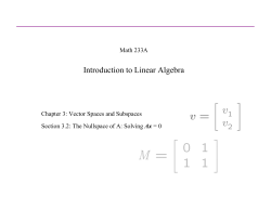 Introduction to Linear Algebra