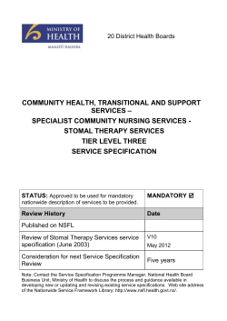 service specification - Nationwide Service Framework Library