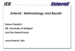 ExternE methodology and results