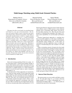 Multi-Image Matching using Multi-Scale Oriented