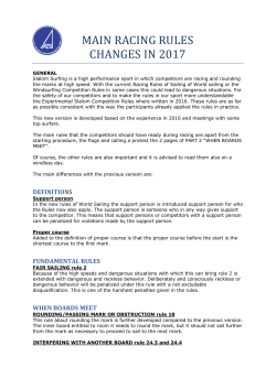 main racing rules changes in 2017