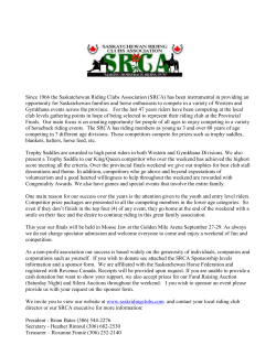 The Saskatchewan Riding Club Association