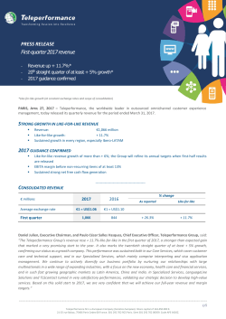 First-quarter 2017 revenue
