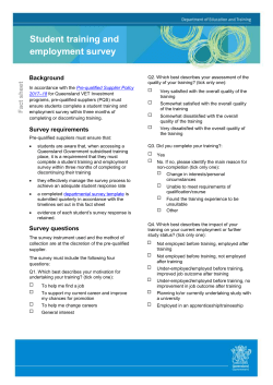 Student training and employment survey fact sheet