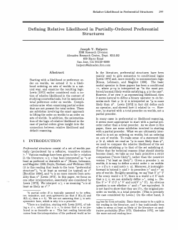 Defining Relative Likelihood in Partially