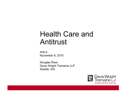 Health Care and Antitrust