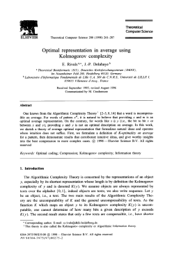 Optimal representation in average using Kolmogorov