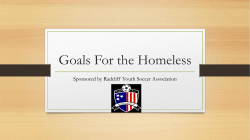 Goals For the Homeless