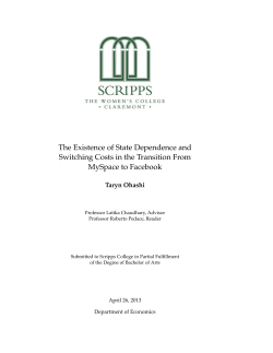 The Existence of State Dependence and Switching Costs in the