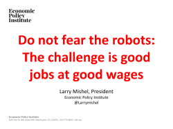 Larry Mishel - The Graduate Center, CUNY