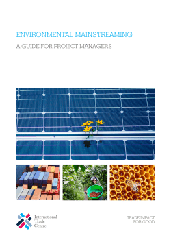 environmental mainstreaming - International Trade Centre