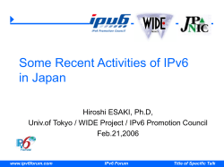 Japan - IPv6 Forum