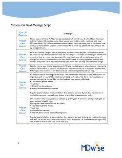 MDwise On Hold Message Script