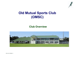 Old Mutual Sports Club Overview v13 February 2016