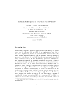 Formal Baire space in constructive set theory