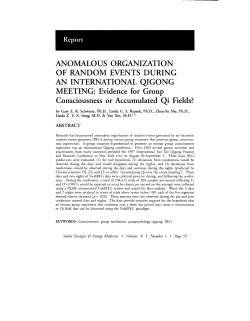 ANOMALOUS ORGANIZATION OF RANDOM EVENTS DURING AN