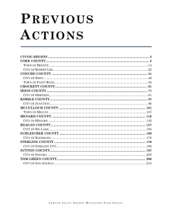 previous actions - Concho Valley Council of Governments