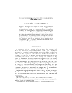 MOMENTUM LIQUIDATION UNDER PARTIAL INFORMATION 1