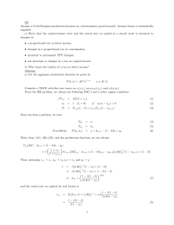 Q2 Assume a Cobb-Douglas production function in a deterministic