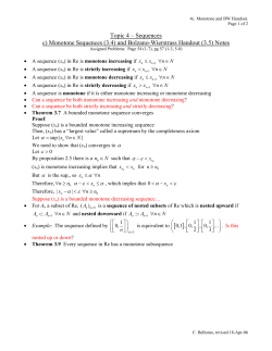c) Monotone Sequences