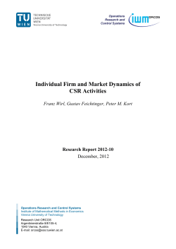 Individual Firm and Market Dynamics of CSR Activities