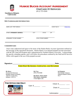 Huskie Bucks Account Agreement