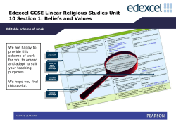 Editable Scheme of Work for GCSE Linear Unit 10, Section 1