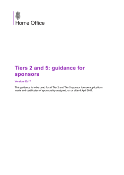 guidance for sponsors