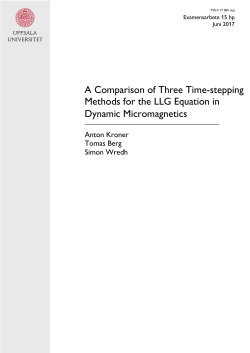 A Comparison of Three Time-stepping Methods for the LLG