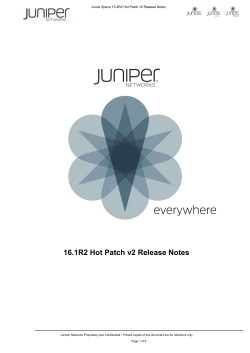 Junos Space 14.1R1-Hot Patch - Juniper KB