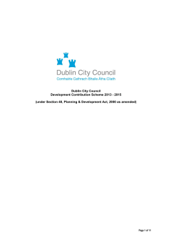 Dublin City Council Development Contribution Scheme 2013
