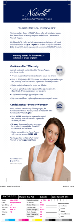 ConfidencePlus&reg; Warranty ConfidencePlus