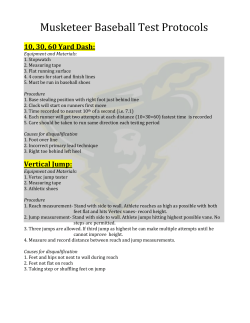 MHS Baseball Strength and Speed Test Protocols
