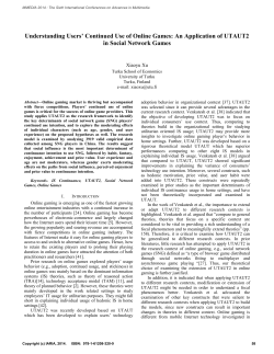 An Application of UTAUT2 in Social Network Games