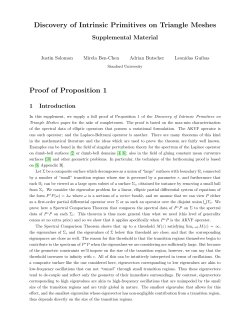 Discovery of Intrinsic Primitives on Triangle Meshes Proof of