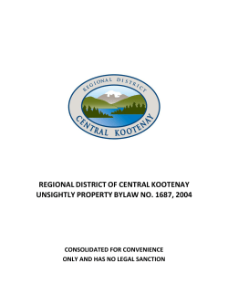 Unsightly Property Bylaw No. 1687, 2004