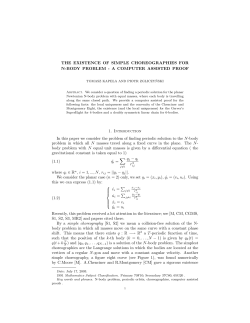 The existence of simple choreographies for N