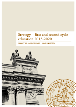 Education Strategy (first- and second cycle) 2015