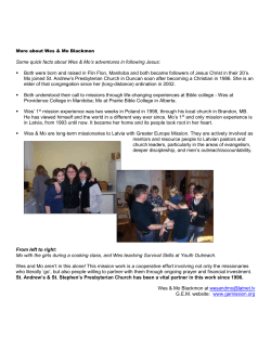 More about - St. Andrew`s and St. Stephen`s Presbyterian