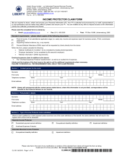 income protector claim form