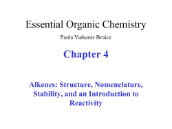Chapter 4 Alkenes