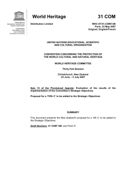 III. Declaration of the 5th C: Communities